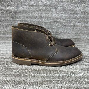 Clarks Bushacre 2 Chukka Desert Boots Mens Sz 11.5 M Brown Beeswax Leather